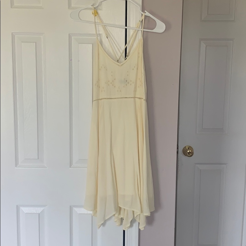 Yellow flowy dress